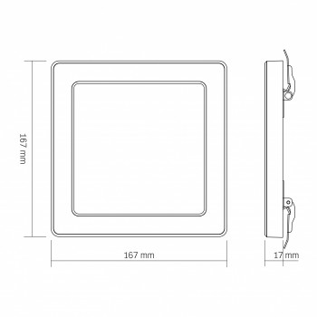 VIDEX DL6S-12CW – LED Ceiling Light 12W, 3CCT (3000K/4000K/6500K), 1170 lm, White