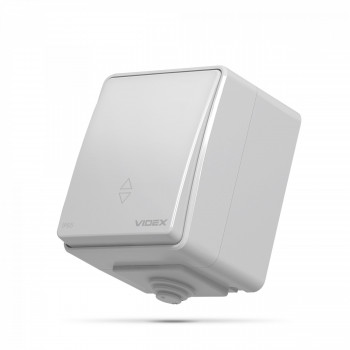 IP65 Switch 1gang 2 way, surface mounting, Gray VIDEX BINERA VF-BNW11P-G