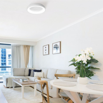 LED DIMMABLE PENDANT LUMINAIRE WITH REMOTE CONTROL VIDEX LED-EDGE-RC-RGB-72W-WHITE VLE-ERC-RGB-72W