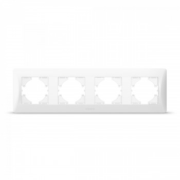Frame white 4 gang horizontal VIDEX BINERA VF-BNFR4H-W