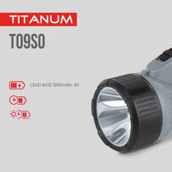 Portable flashlight with solar battery TITANUM TLF-T09SO