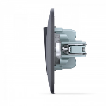 Switch 2 gang 1 way black graphite VIDEX BINERA VF-BNSW2-BG