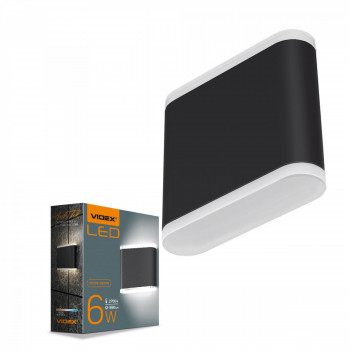 Facade double-sided luminaire VIDEX VL-AR06-062B 6WEVAN-BLACK
