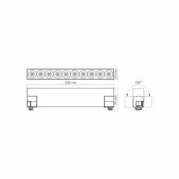 Track-mounted 1-phase spotlight luminaire LED 15W 1300Lm 4100K 220V, VIDEX VL-TR06-154B