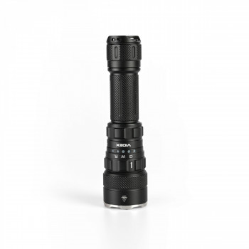 LED Portable Flashlight Tactical (built-in Red/Green light) VIDEX VLF-AT255RG 2000Lm 5000K