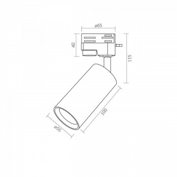 Spot track luminaire VIDEX GU10-LONZO-BLACK VL-SPF06C-B