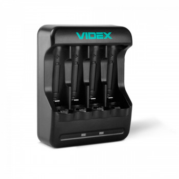 Universal battery charger Videx VCH-N401, Ni-MH/Cd: АА, ААА
Input: Micro USB DC 5V/1A
Output: DC 2.96V 300±30mA x2 