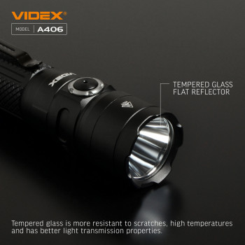 LED Portable Flashlight VIDEX VLF-A406 4000Lm 6500K