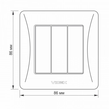 Switch 3 gang white VIDEX BINERA VF-BNSW3-W