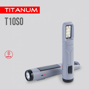 Portable flashlight with solar battery TITANUM TLF-T10SO