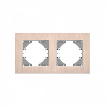 Frame copper aluminum 2 gang horizontal VIDEX BINERA VF-BNFRA2H-CP