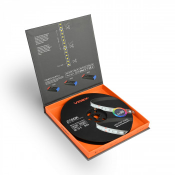 LED strip 10m, DC 12V, 120W, 1440Lm, 2700K (Ra98) IP20, VIDEX VL-LST28144-12122-B10