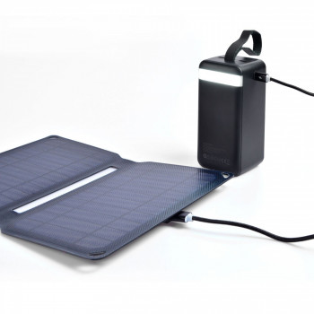 Portable solar charger VIDEX VSO-F510U 10W, panel Mono+ETFE (1 USB port), size 252x163x17mm (opened size 252x325x14mm), IP68, weight 300g