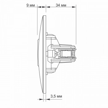 Socket TV single white VIDEX BINERA VF-BNSK1TVME-W