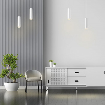 Pendant spotlight luminaire VIDEX-GU10-TATUM-WHITE VL-SPF05D-W