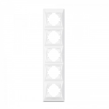 Frame white 5 gang vertical VIDEX BINERA VF-BNFR5V-W