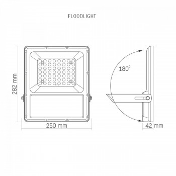 LED Solar Floodlight 100W VIDEX FLOOD-LED-SOLAR-GELIO-100W-NW VLE-FSO-1005