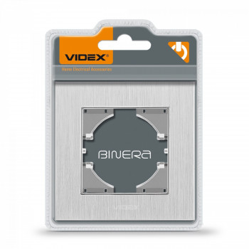 Frame silver aluminum single horizontal VIDEX BINERA VF-BNFRA1H-SL