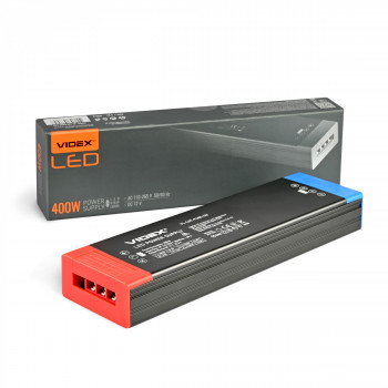 Power supply for LED strip DC 12V, 33.3A, 400W, IP20, VIDEX VL-LST-P400-12V
