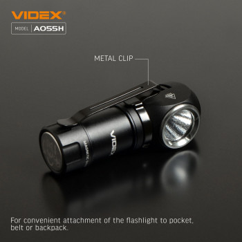 LED Portable Flashlight VIDEX VLF-A055H 600Lm 5700K