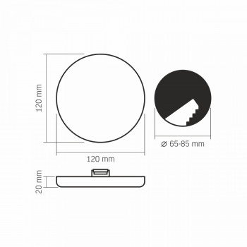 LED Frameless Downlight Fixture VIDEX DOWNLIGHT-LED-DLFR-15W-NW VLE-DLFR-154
