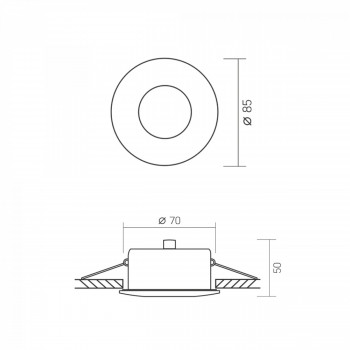 Recessed spotlight luminaire VL-SPF10R-W