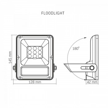 LED Solar Floodlight 20W VIDEX FLOOD-LED-SOLAR-GELIO-20W-NW VLE-FSO-205