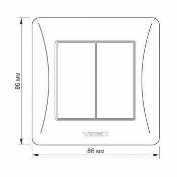 Switch 2 gang white VIDEX BINERA VF-BNSW2-W