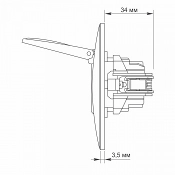 Socket single schuko with dust cover white VIDEX BINERA VF-BNSK1GC-W