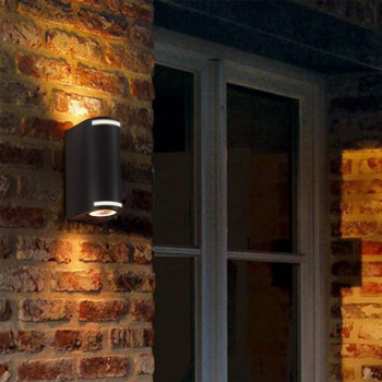 Facade double-sided luminaire VIDEX VL-AR022B 2XGU10 JUSTIN-BLACK