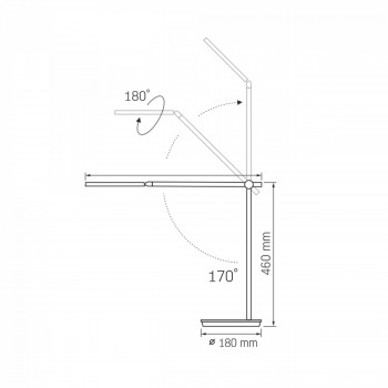 LED Dimmable Desk Lamp VIDEX VL-TF15R 20W 4100K Red