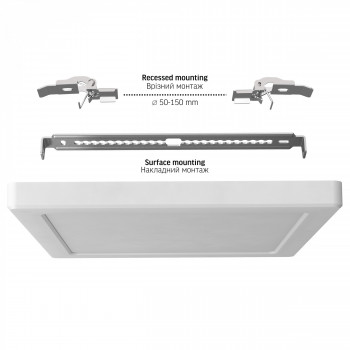 VIDEX DL6S-18CW – LED Ceiling Light 18W, 3CCT (3000K/4000K/6500K), 1850 lm, White