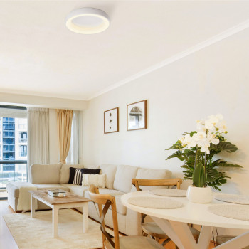 LED DIMMABLE PENDANT LUMINAIRE WITH REMOTE CONTROL VIDEX LED-EDGE-RC-RGB-72W-WHITE VLE-ERC-RGB-72W