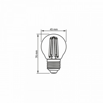 LED Bulb VIDEX-E27-G45-6W-FIL-NW