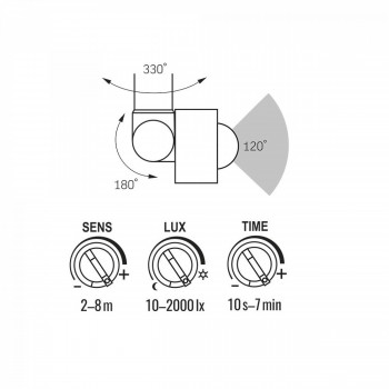 LED Floodlight VIDEX FLOOD-LED-PIR-LUCA-50W-NW VLE-F2e-505W-S