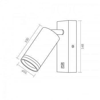 Wall-mounted spot luminaire VIDEX-GU10-KENT-WHITE VL-SPF05E-W