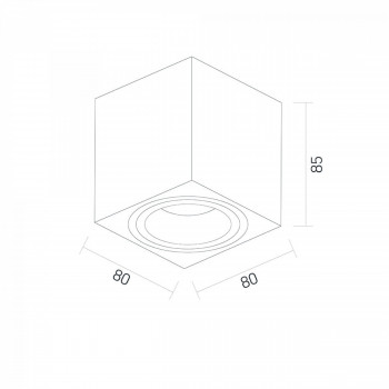 Ceiling spotlight luminaire VIDEX-GU10-OTTO-WHITE VL-SPF01-W