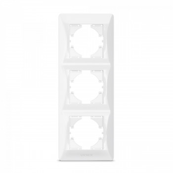 Frame white 3 gang vertical VIDEX BINERA VF-BNFR3V-W