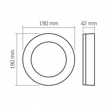 LED Bulkhead Light VIDEX-BULKHEAD-LED-LENA-BLACK-15W-NW 