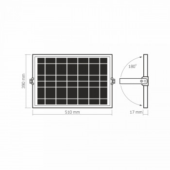 LED Solar Floodlight VIDEX VL-FSO5-3005 3740Lm 5000K 