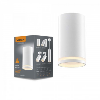 Ceiling spotlight luminaire VIDEX-GU10-CARMELO-WHITE VL-SPF05A-W