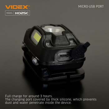 LED Headlamp VIDEX VLF-H025C 310Lm 5000K