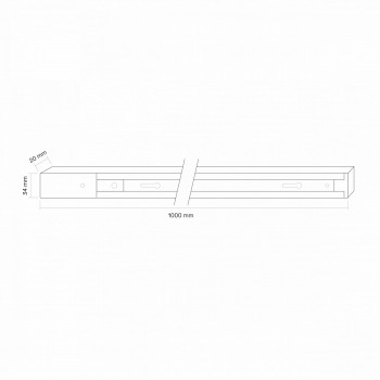 1-Phase Busbar VIDEX 1m White VLE-TRF001-W