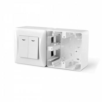 Additional module (optional kit) for single box white VIDEX BINERA VF-BNMB2-W