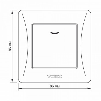 Switch 1 gang 1 way with LED backlight black graphite VIDEX BINERA VF-BNSW1L-BG