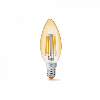 LED Bulb VIDEX-E14-C35-6W-FIL-AMBER-WW