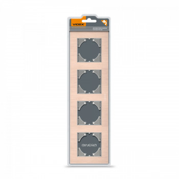 Frame copper aluminum 4 gang horizontal VIDEX BINERA VF-BNFRA4H-CP