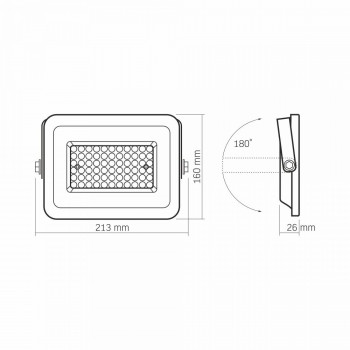 LED Floodlight VIDEX FLOOD-LED-LUCA-50W-NW VLE-F2e-505W