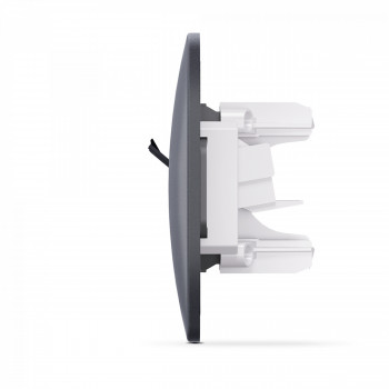 Socket CAT6 single int. black graphite VIDEX BINERA VF-BNSK1PC6-BG