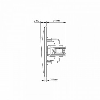 Doorbell button white VIDEX BINERA VF-BNDB1-W